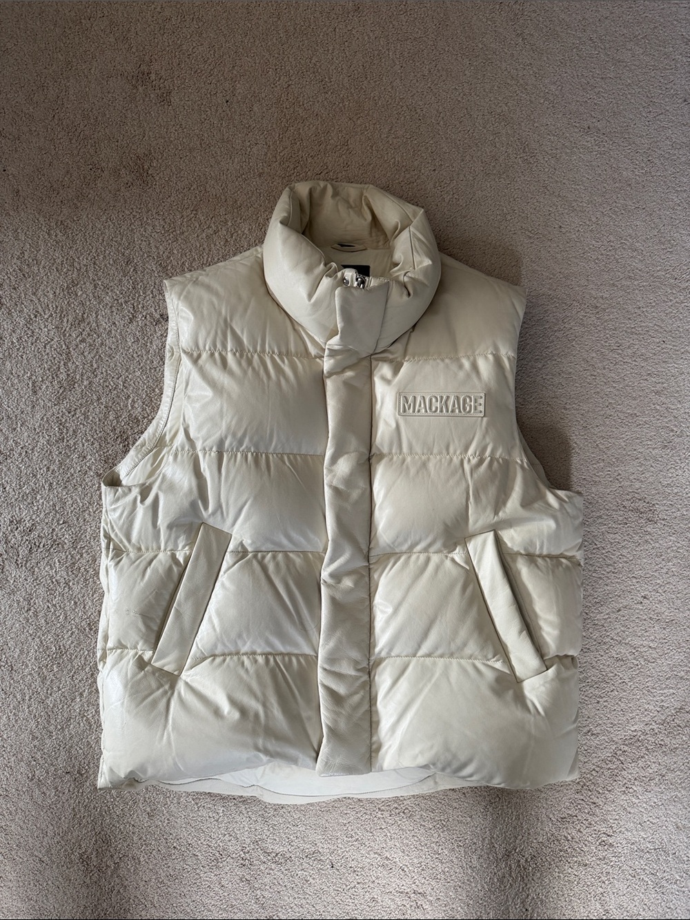 Mackage Men's Off-White Puffer Vest